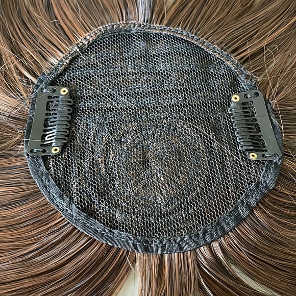 NWT 8” Chestnut dark brown topper straight blunt bangs price firm unless bundled - Picture 4 of 12